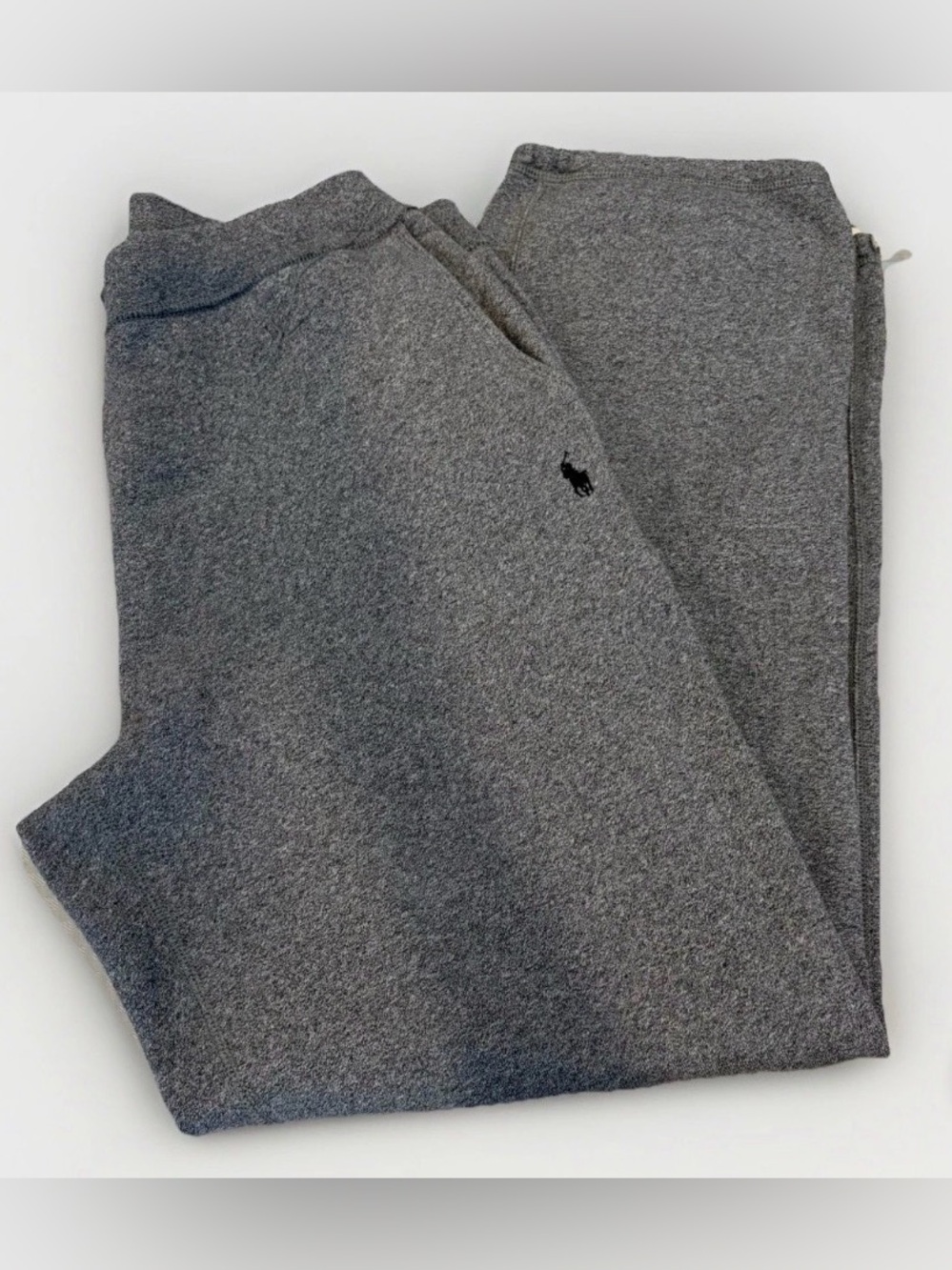 Polo Ralph Lauren Sweatpants Heather Gray Size Large Tall Preppycore Tie Ankles